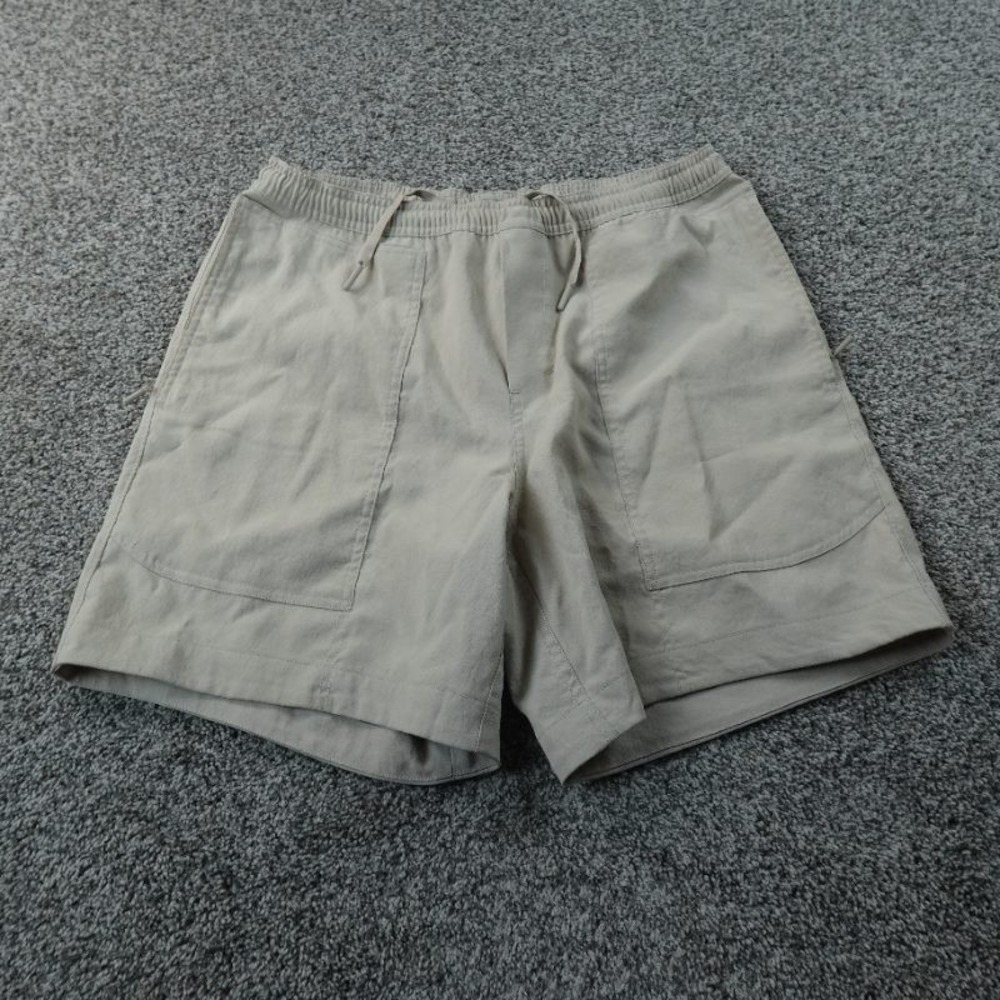 Lululemon Shorts Mens M Gray Drawstring Elastic Waist Relaxed Fit Woven Workout